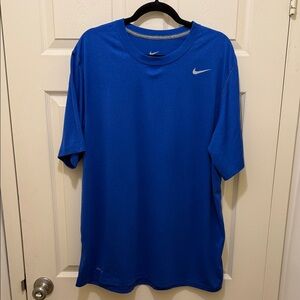 Nike Royal Blue Short Sleeve Dri-FIT Tee with Silver Swoosh